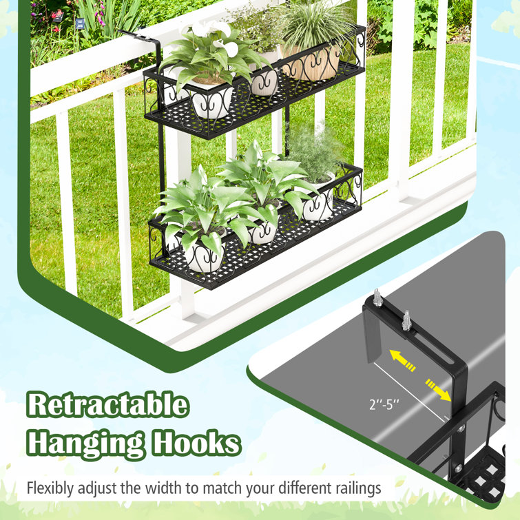 Hooks for railing online planters